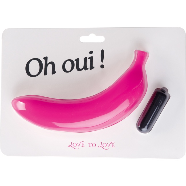 Розовый вибратор-банан Oh Oui! - 17,5 см. Фотография 3.