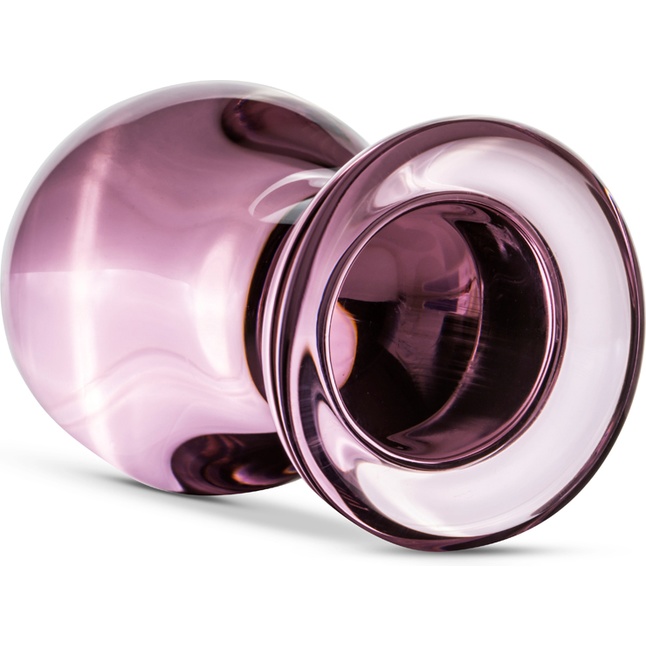 Розовая стеклянная пробка Glass Buttplug No.27 - 8,5 см - Gildo. Фотография 2.