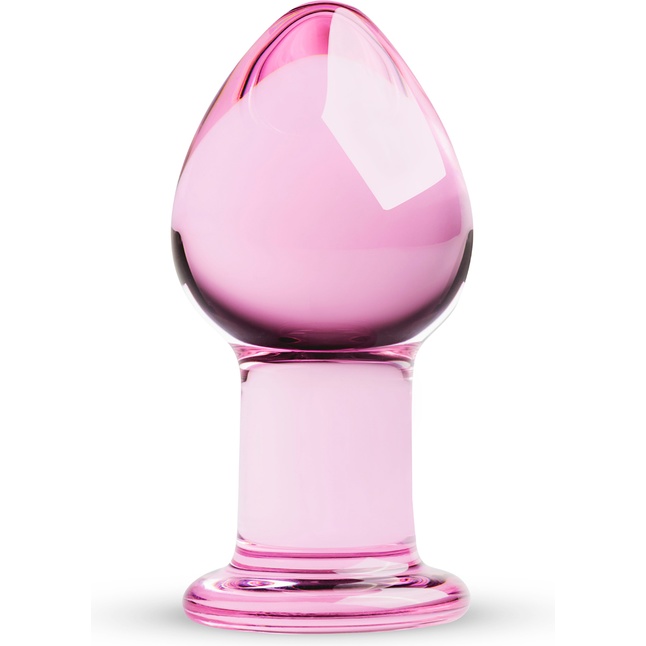 Розовая стеклянная пробка Glass Buttplug No.27 - 8,5 см - Gildo