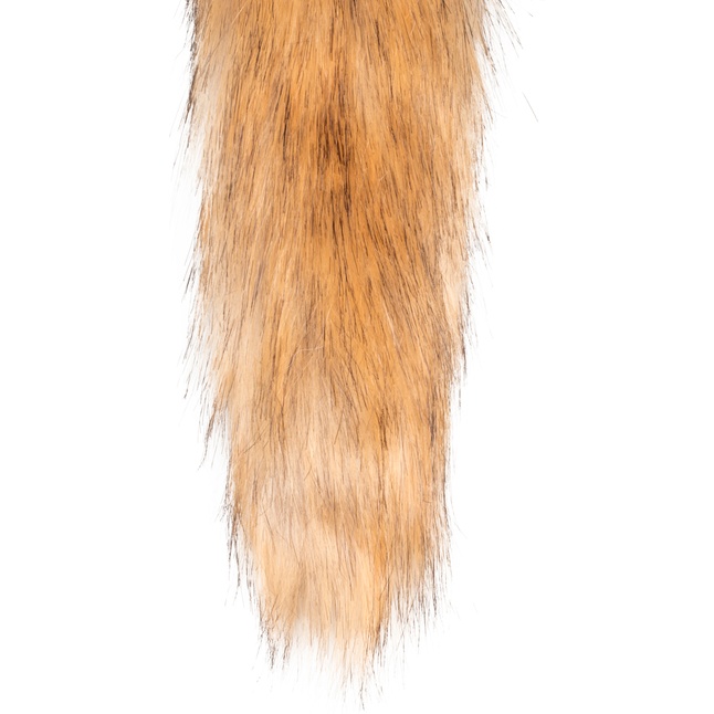 Золотистая анальная пробка с лисьим хвостом Fox Tail Plug - Fetish Collection. Фотография 3.