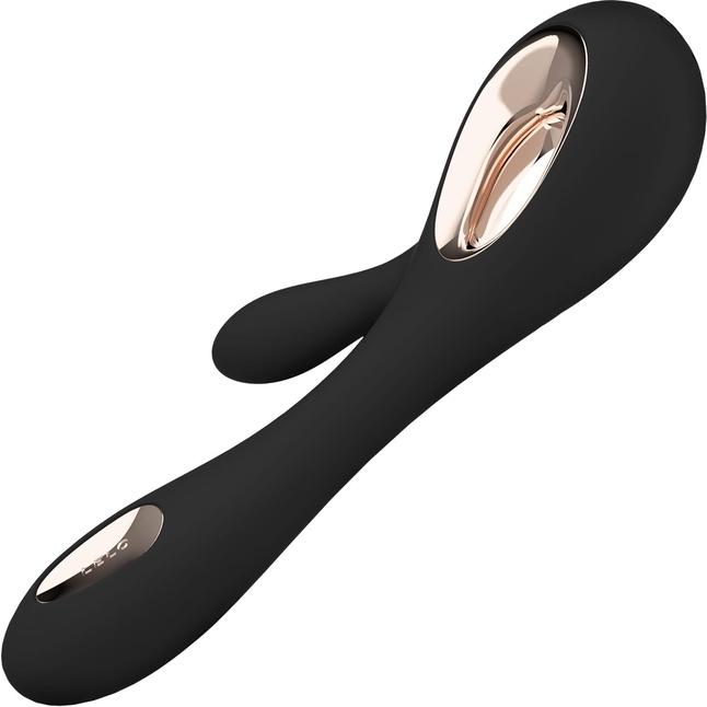 Черный вибратор-кролик Lelo Soraya Wave - 21,8 см. Фотография 5.