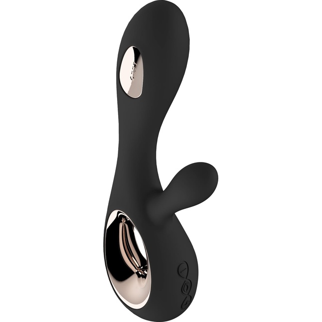 Черный вибратор-кролик Lelo Soraya Wave - 21,8 см. Фотография 7.