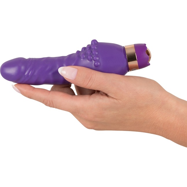 Фиолетовый вибратор Minivibrator с шипиками - 16 см - You2Toys. Фотография 4.