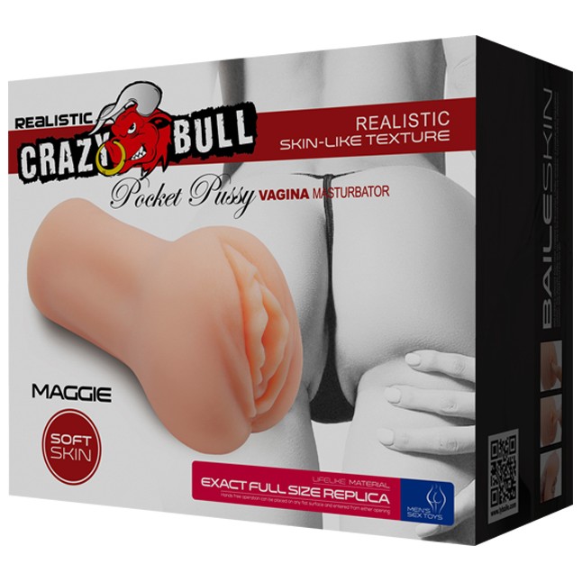 Телесный мастурбатор-вагина Maggie - Crazy Bull. Фотография 6.