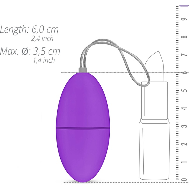 Фиолетовое виброяйцо Vibrating Egg с пультом ДУ - Mini Vibe Collection. Фотография 5.