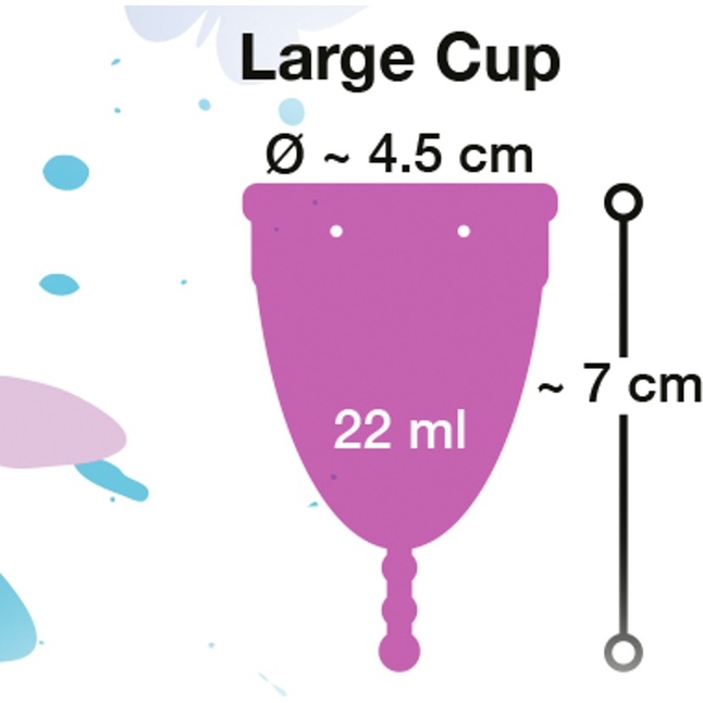 Фиолетовая менструальная чаша Menstrual Cup Large. Фотография 5.