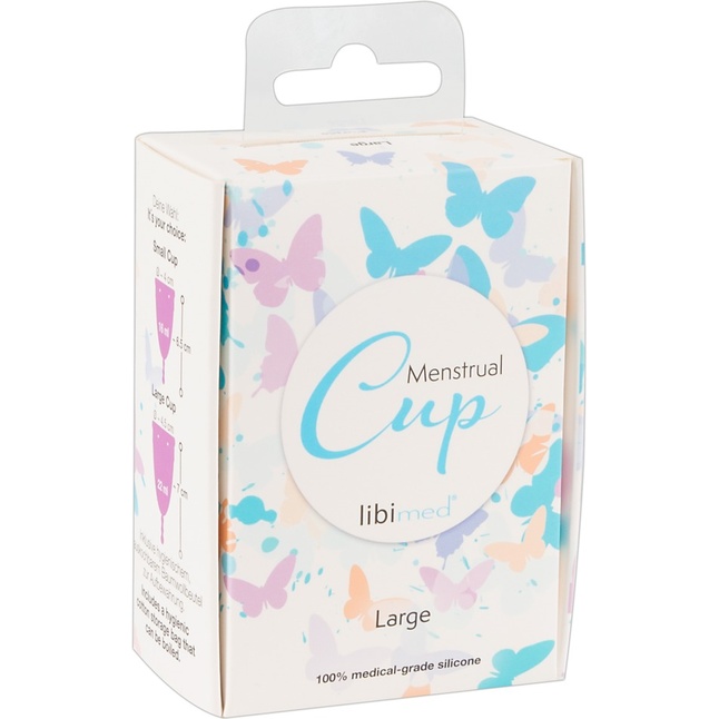 Фиолетовая менструальная чаша Menstrual Cup Large. Фотография 7.