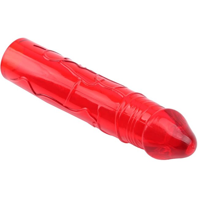 Красный классический вибратор с 2 сменными насадками Hers Dildo Kit - Hotstorm. Фотография 5.