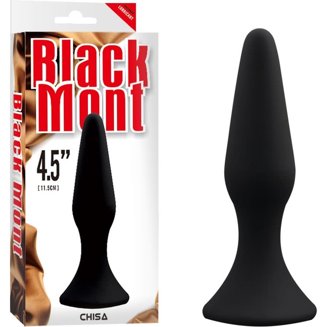 Черная анальная пробка L Silicone Plug - 12,8 см - Black Mont. Фотография 4.