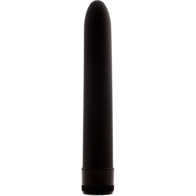 Черный классический вибратор - 17,5 см