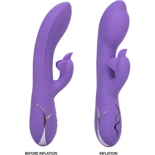 Фиолетовый вибромассажер Inflatable G-Flutter с функцией расширения - 21 см. Фотография 2.
