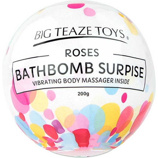 Бомбочка для ванны Bath Bomb Surprise Rose вибропуля. Фотография 3.