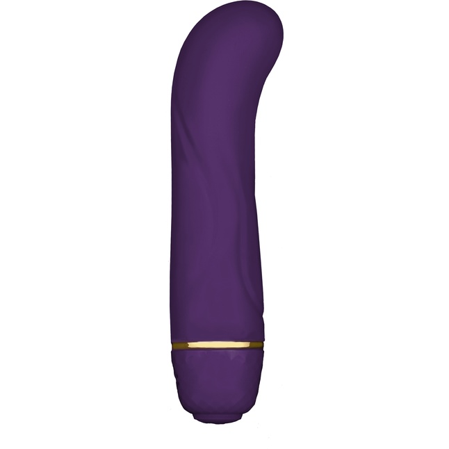 Фиолетовый G-стимулятор с вибрацией Mini G Floral - 10 см