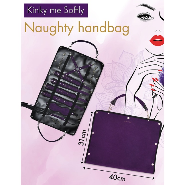 БДСМ-набор в фиолетовом цвете Kinky Me Softly. Фотография 3.