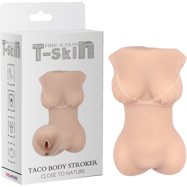 Телесный мастурбатор-вагина Taco Body Stroker - T-Skin. Фотография 2.