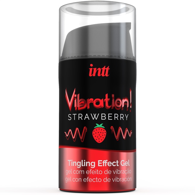 Жидкий интимный гель с эффектом вибрации Vibration! Strawberry - 15 мл