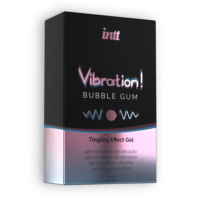 Жидкий интимный гель с эффектом вибрации Vibration! Bubble Gum - 15 мл. Фотография 2.