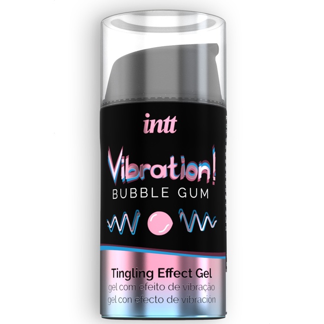 Жидкий интимный гель с эффектом вибрации Vibration! Bubble Gum - 15 мл