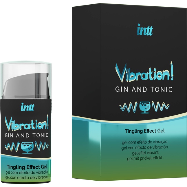 Жидкий интимный гель с эффектом вибрации Vibration! Gin Tonic - 15 мл. Фотография 2.