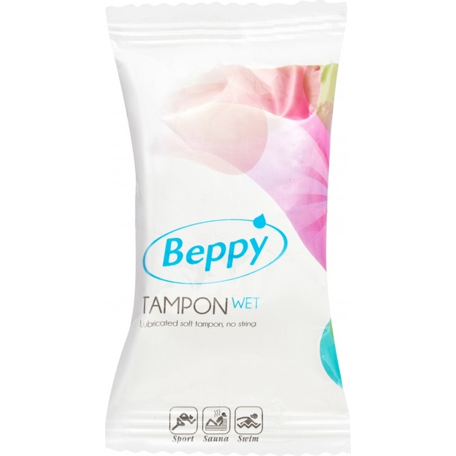 Нежно-розовые тампоны-губки Beppy Tampon Wet - 2 шт. Фотография 2.
