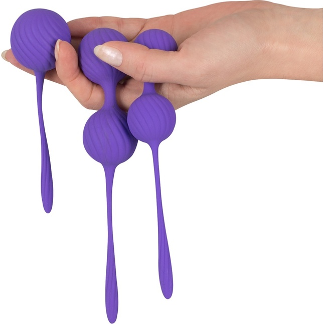 Фиолетовый набор вагинальных шариков 3 Kegel Training Balls - Sweet Smile. Фотография 2.