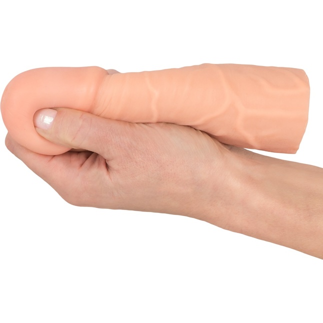 Телесная насадка-реалистик Extension Sleeve - 15,5 см - Nature Skin. Фотография 5.