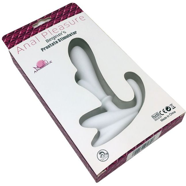 Розовый массажер простаты Anal Pleasure Beginers Prostate Stimulator - 14 см. Фотография 2.