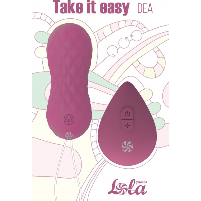 Фиолетовые вагинальные виброшарики Dea с пультом ДУ - Take it easy. Фотография 2.