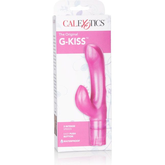 Розовый вибратор Platinum Edition G-Kiss - 20 см - Kiss Vibes. Фотография 4.