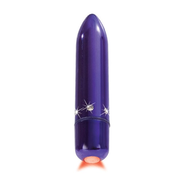 Фиолетовая вибропуля с кристаллами High Intensity Purple - Crystal Chic