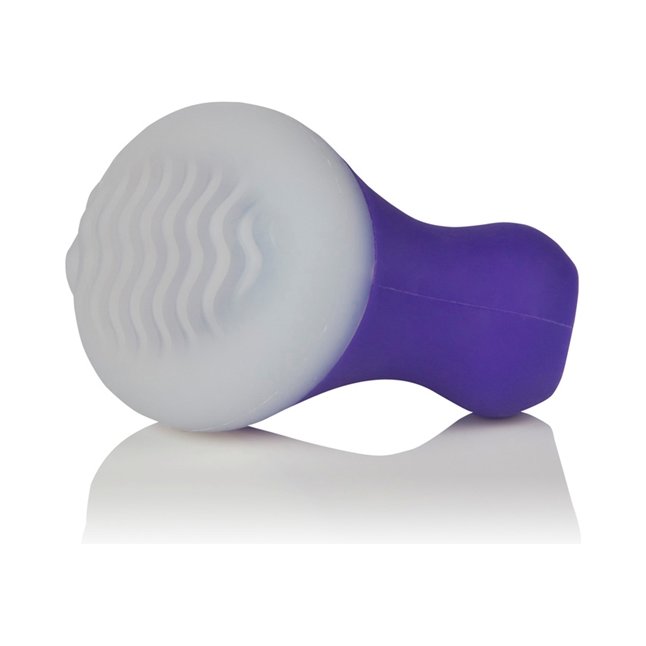 Массажер фиолетового цвета со съемной насадкой для заморозки Posh Silicone Wave - Posh. Фотография 3.