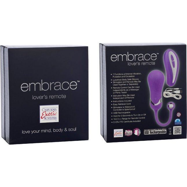 Фиолетовое виброяйцо EMBRACE LOVERS REMOTE - Embrace. Фотография 2.