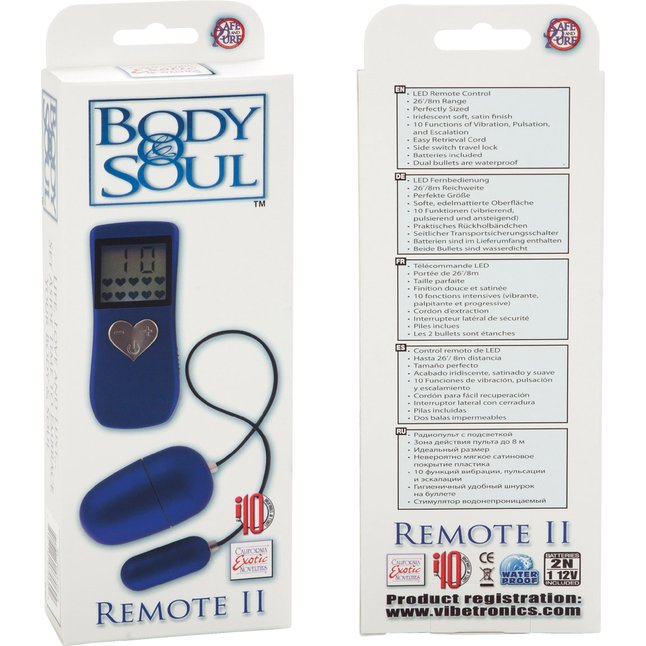 Виброяйцо синее BODY SOUL Remote II - Body   Soul . Фотография 8.