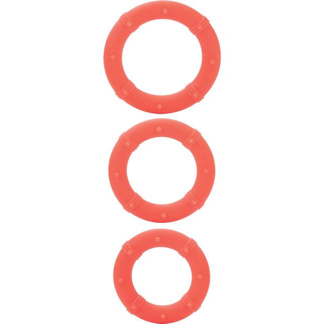 Набор из трех оранжевых эрекционных колец Posh Love Rings - Posh