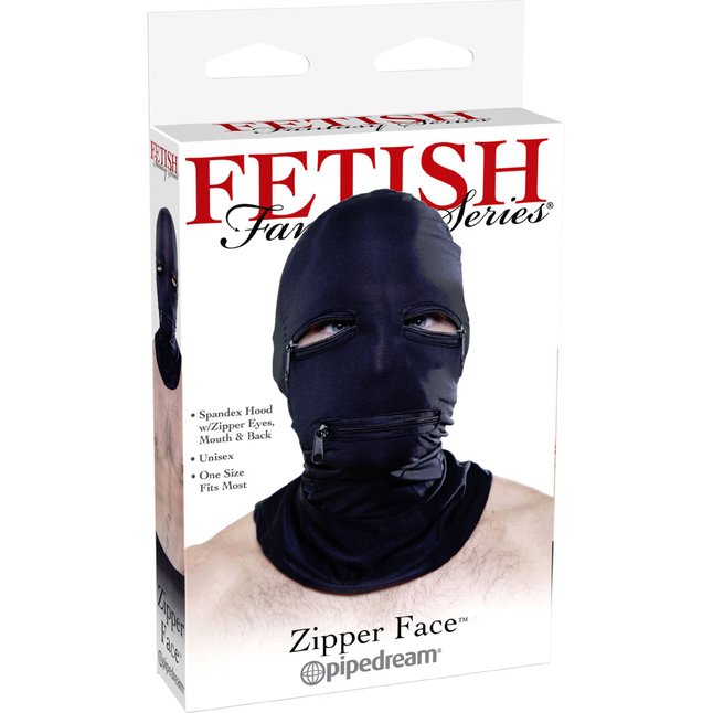Маска на лицо Zipper Face Hood - Fetish Fantasy Series. Фотография 2.