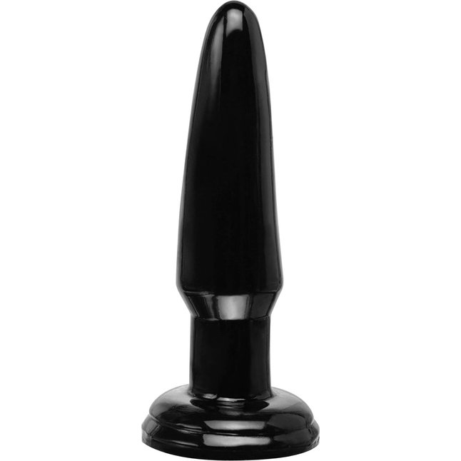 Черная анальная пробка Beginner s Butt Plug - 10,9 см - Basix Rubber Works