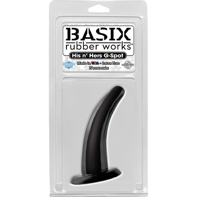 Черная анальная пробка BASIX - 12,4 см - Basix Rubber Works. Фотография 2.