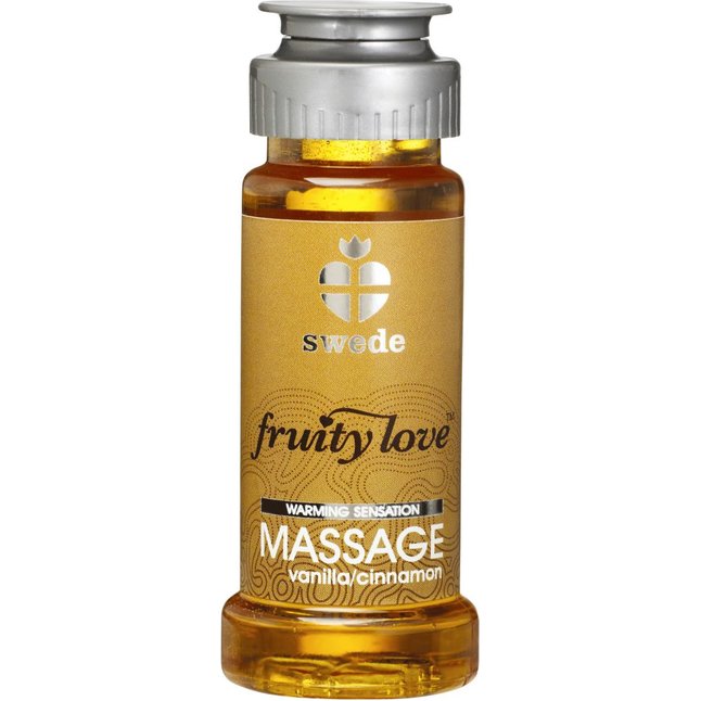 Лосьон для массажа Swede Fruity Love Massage Vanilla/Cinnamon с ароматом ванили и корицы - 50 мл