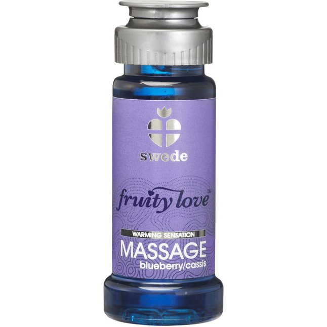 Лосьон для массажа Swede Fruity Love Massage Blueberry/Cassis с ароматом чёрной смородины и черники - 50 мл