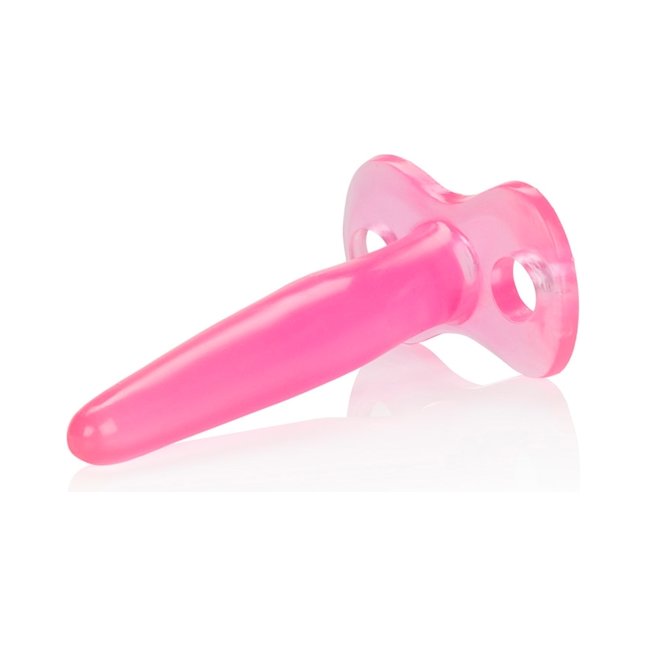 Розовая силиконовая пробка Tee Probes - 12 см - Anal Toys. Фотография 2.