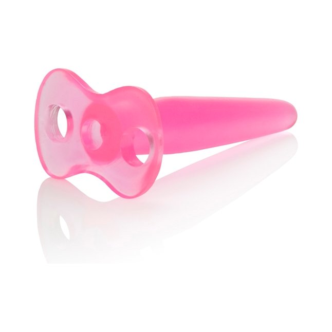 Розовая силиконовая пробка Tee Probes - 12 см - Anal Toys. Фотография 4.