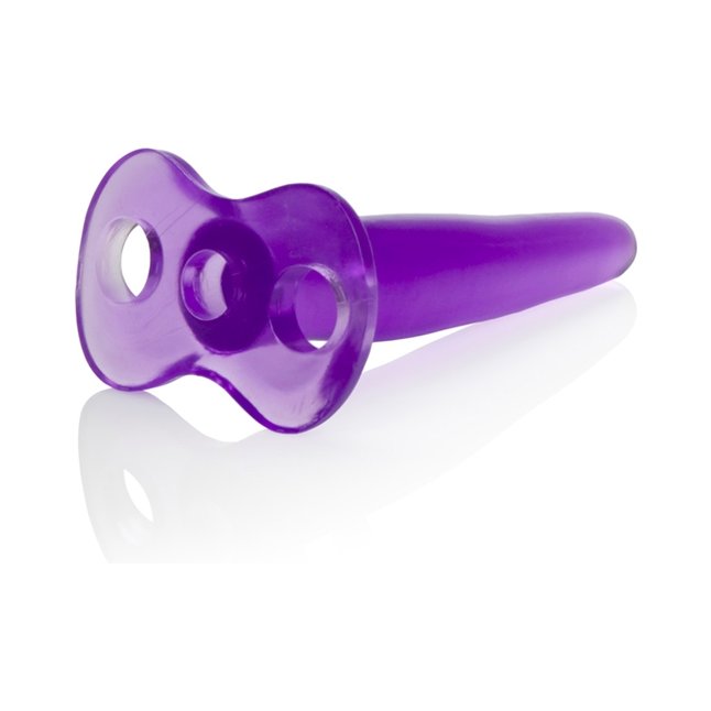 Фиолетовая силиконовая пробка Tee Probes - 12 см - Anal Toys. Фотография 4.