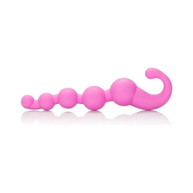 Упругая розовая цепочка L Amour Premium Silicone Beaded Probes - 17 см - L Amour. Фотография 3.