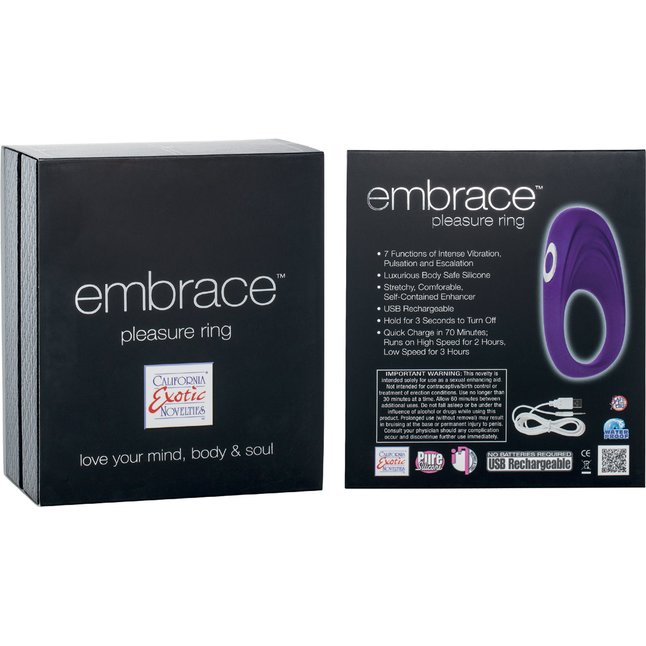 Фиолетовое виброкольцо Embrace pleasure rings - Embrace. Фотография 2.