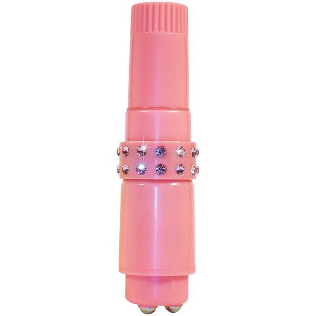 Розовая виброракета DIAMOND POCKET ROCKET - 10 см - Basics
