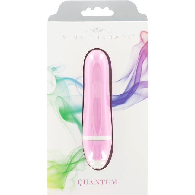 Розовый мини-вибратор Vibe Therapy Quantum - 9 см. Фотография 2.
