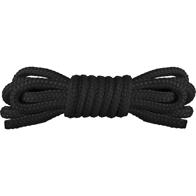 Чёрная нейлоновая верёвка для бандажа Japanese Mini - Ouch!