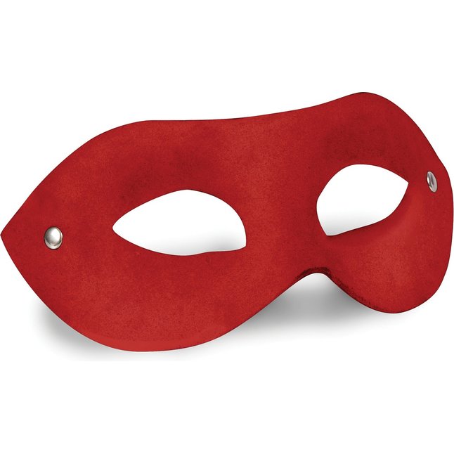 Красная замшевая маска на глаза Leather Mask - Ouch!