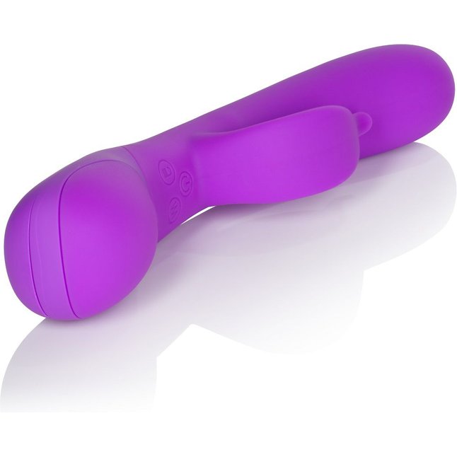 Фиолетовый вибромассажер Impress Dove со стимуляцией клитора - 18 см - Impress. Фотография 4.