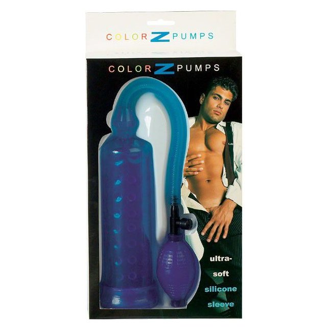 Синяя вакуумная помпа Color Z Pump - 29 см. Фотография 2.